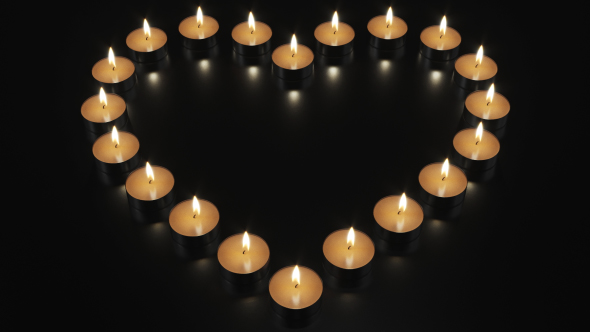Candles Heart Shaped