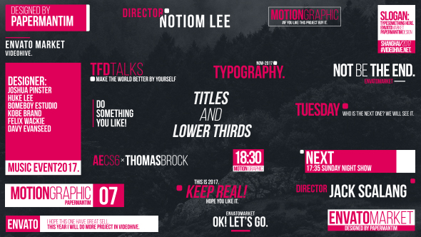 Titles and Lower Thirds alt