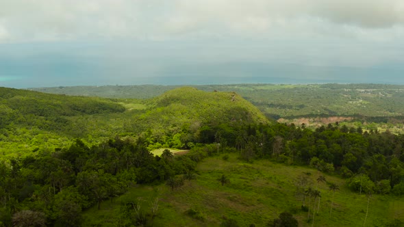 Tropical Landscape with Farmlands Camiguin, Philippines