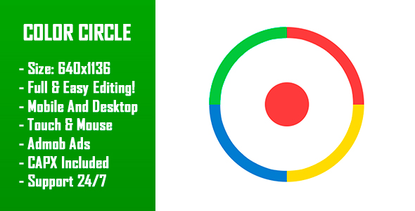 Color Circle - HTML5 Game + Mobile Version! (Construct-2 CAPX)
