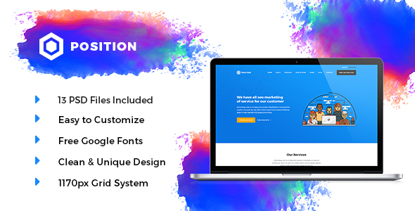 POSITION -  Marketing PSD Template