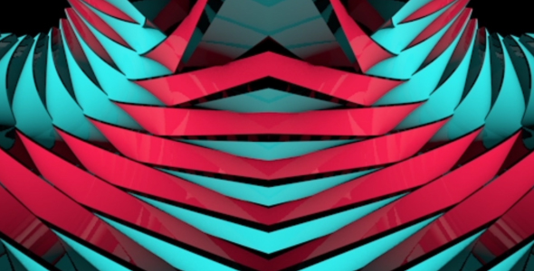 Red Cyan  VJ Loop Background