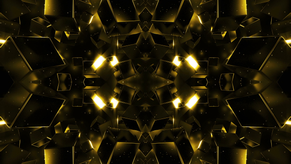 Gold Cubes Kaleidoscope alt
