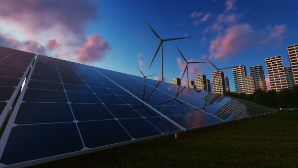 Solar Panels and Wind Turbines alt