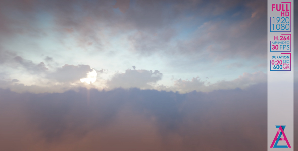 Sun Flying in The Clouds