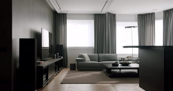 Contemporary Interior Design of the Living Room