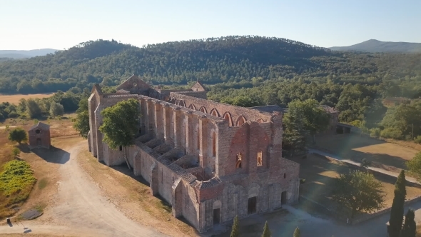 Drone Over San Galgano Church