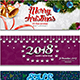 2018 Happy New Year - Happy Christmas - New Year Sale FB Covers & Post Banners - GraphicRiver Item for Sale