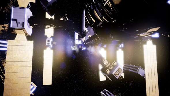 Spaceship Travelling Through the Universe alt