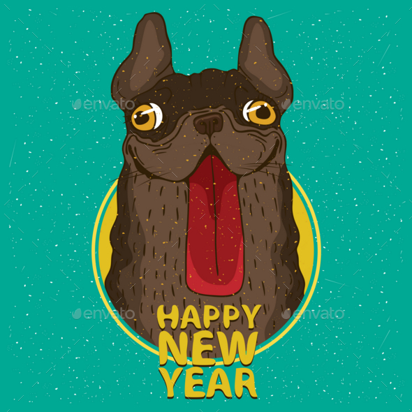 Dog Happy New Year