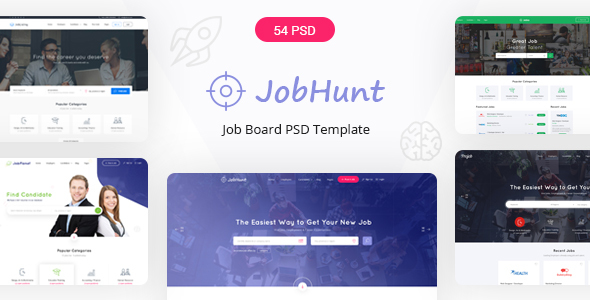 Jobhunt - The Most Popular Job Board PSD Template