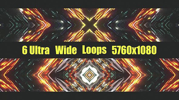 Yellow Blue Flashes VJ Loops Pack I