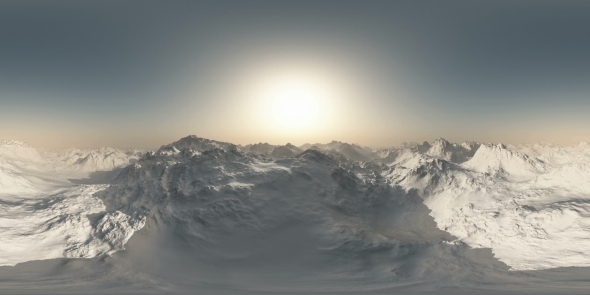 Aerial VR 360 Panorama of Mountains