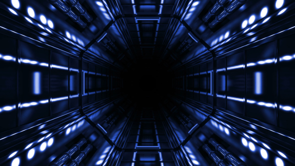 Blue Spaceship Hallway alt