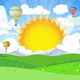 Cartoon Background with Sun and Balloon - VideoHive Item for Sale