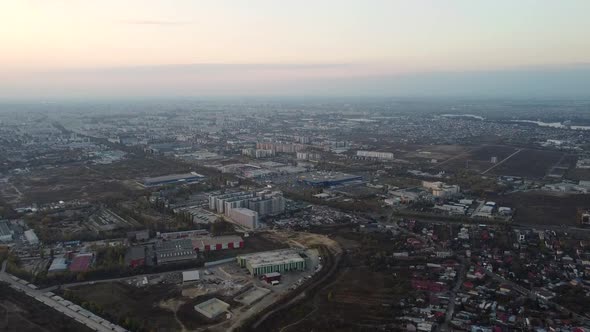 Aerial View Of Bucharest Suburb, Romania