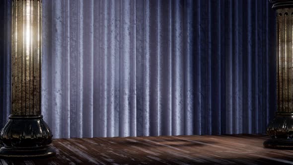 Stage Curtain with Light and Shadow