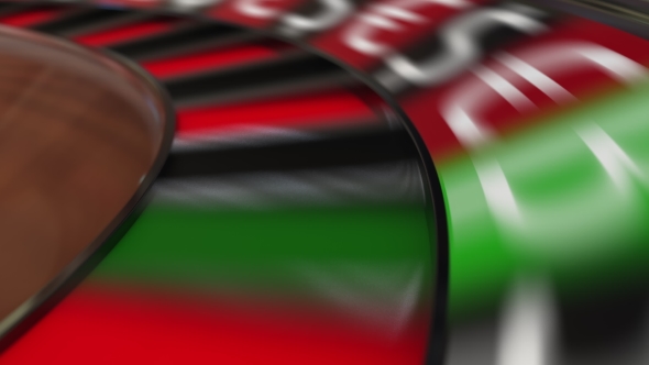 Casino Roulette Wheel Hits Bitcoin BTC Sign and Different Currency Symbols alt