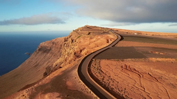 Flying Over Mirador Del Rio, Lanzarote, Canary Islands