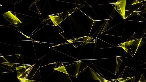 Poligonal Yellow Background Abstract