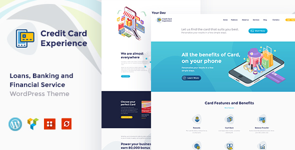 Credit Card Experience | Loan Company and Online Banking WordPress Theme 下载