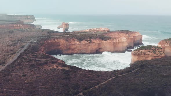 Loch Ard Gorge is a Beautiful Coastline Along the Great Ocean Road Australia