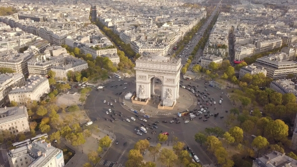 Aerial view of Triumphal Arch