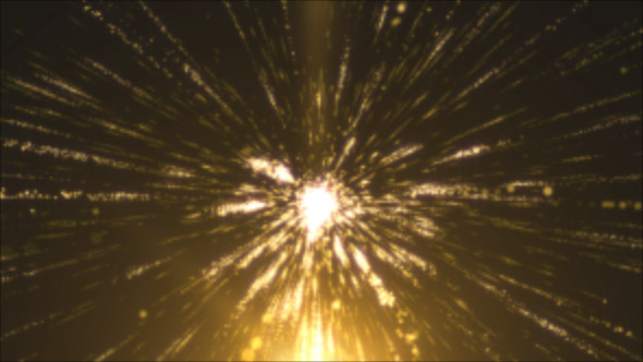 Fly Through Particles Gold