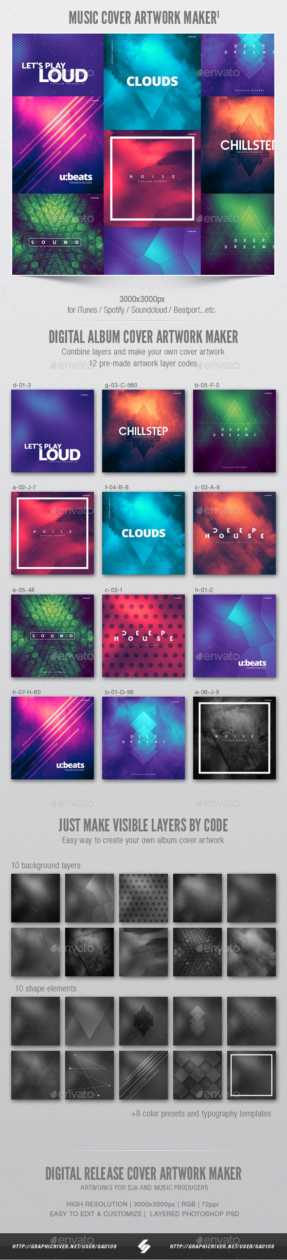Album And Spotify Graphics Designs Templates