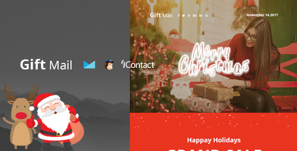 Gift Mail - Christmas Email Templates set + Online Access