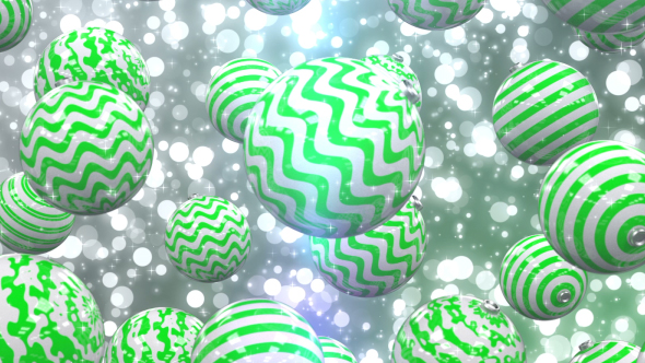 Falling Christmas Balls with Particles alt