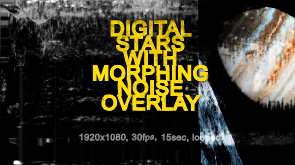 Digital Stars with Morphing Noise - Overlay