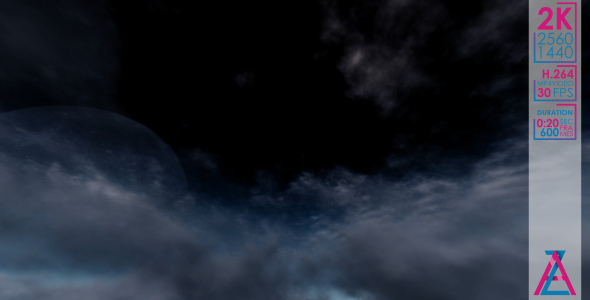 The Great Moon in The Clouds