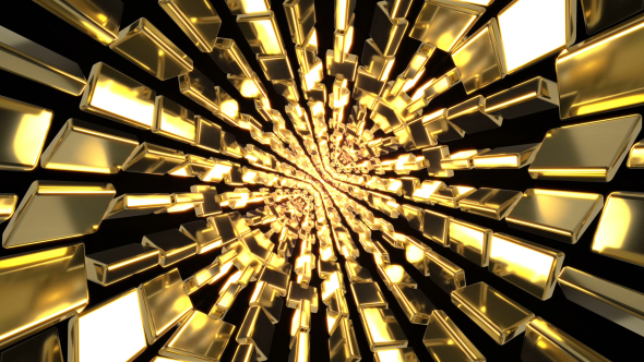 3D Gold Kaleidoscope Background alt