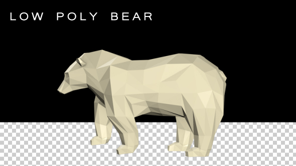 Low Poly 3D Bear alt