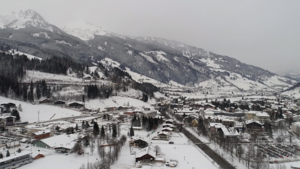 Winter in the Alps - Aerial View