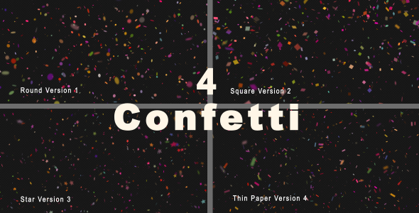 Different Shapes Confetti Falling  alt