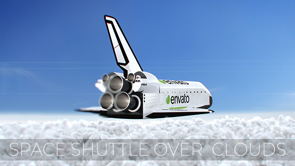 Space Shuttle over Clouds