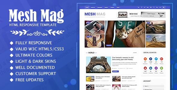 Mesh Mag - Magazine HTML Responsive Template