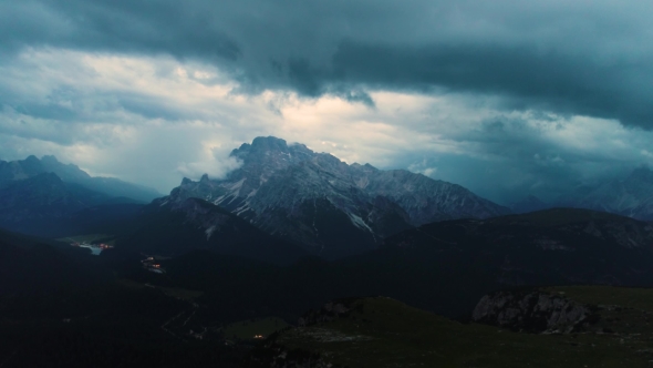 National Nature Park Tre Cime In the Dolomites Alps. Beautiful Nature of Italy.