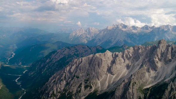 National Nature Park Tre Cime In the Dolomites Alps. Beautiful Nature of Italy.