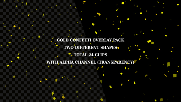 Gold Confetti Overlay Pack alt