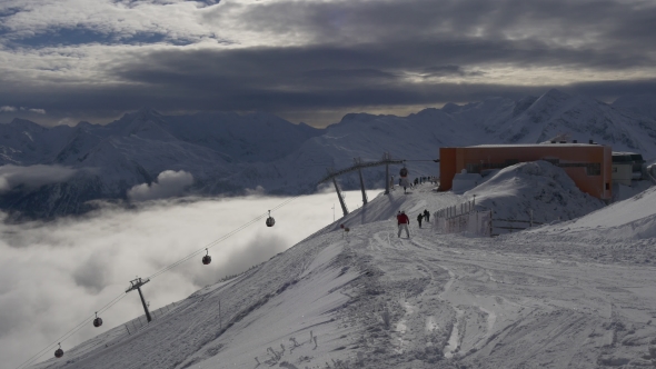 Cable Car Station Above the Clouds