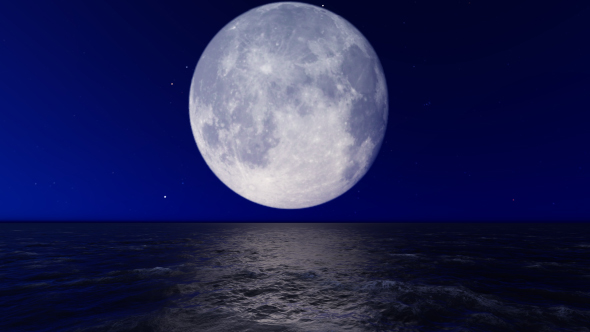 Fly Over Sea During Moon alt