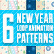 6 New Year & Christmas Patterns (Backgrounds) - VideoHive Item for Sale