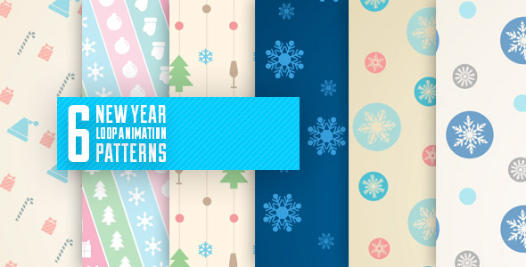 6 New Year & Christmas Patterns (Backgrounds)