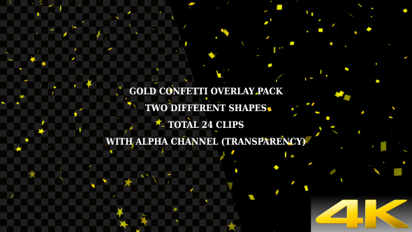 Gold Confetti Overlay Pack