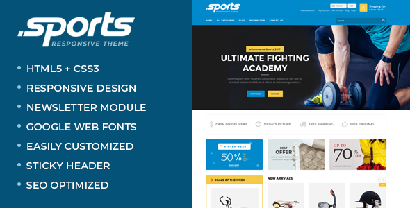 Sports - Responsive OpenCart Theme