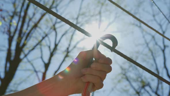 Safety equipment in an adventure park