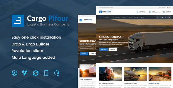 Pifour – Logistic and Transportation WordPress Theme